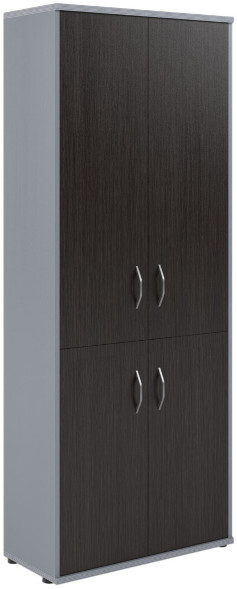 Шкаф с глухими средними и малыми дверми СТ-1.3 Венге/Металлик 770*365*1975
