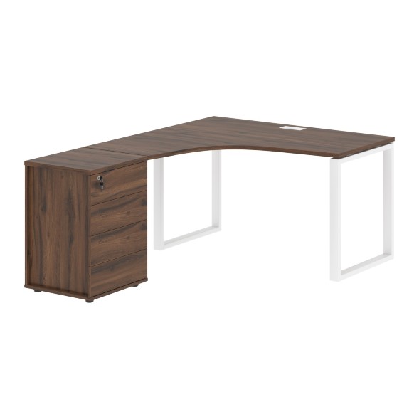 Стол эргономичный с тумбой EQCET 1318(L) 1360х1880х750 EDIS