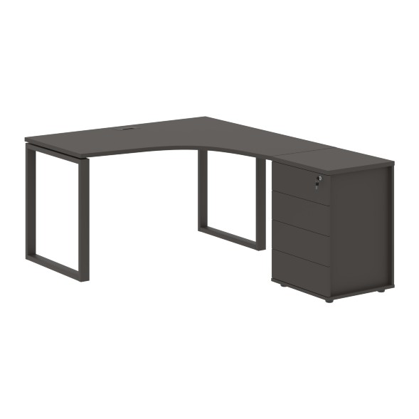 Стол эргономичный с тумбой EQCET 1318(R) 1360х1880х750 EDIS