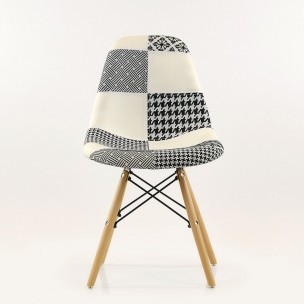 Стул Style DSW Patchwork черно-белый